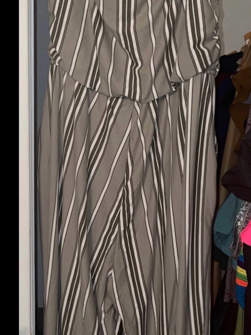 Striped Taupe Jumpsuit